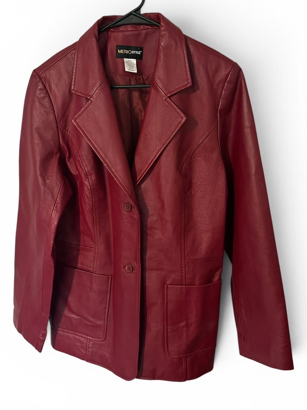 MetroStyle 100% leather jacket red 12